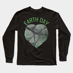 Heart Out Of Stone Earth Day Long Sleeve T-Shirt